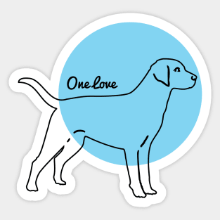 Just a One Love Labrador Sticker